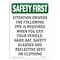Signmission OSHA, Attention Drivers Following, 24in X 18in Alum, 18" W, 24" L, Portrait, OS-SF-A-1824-V-11031 OS-SF-A-1824-V-11031 - alternate 1